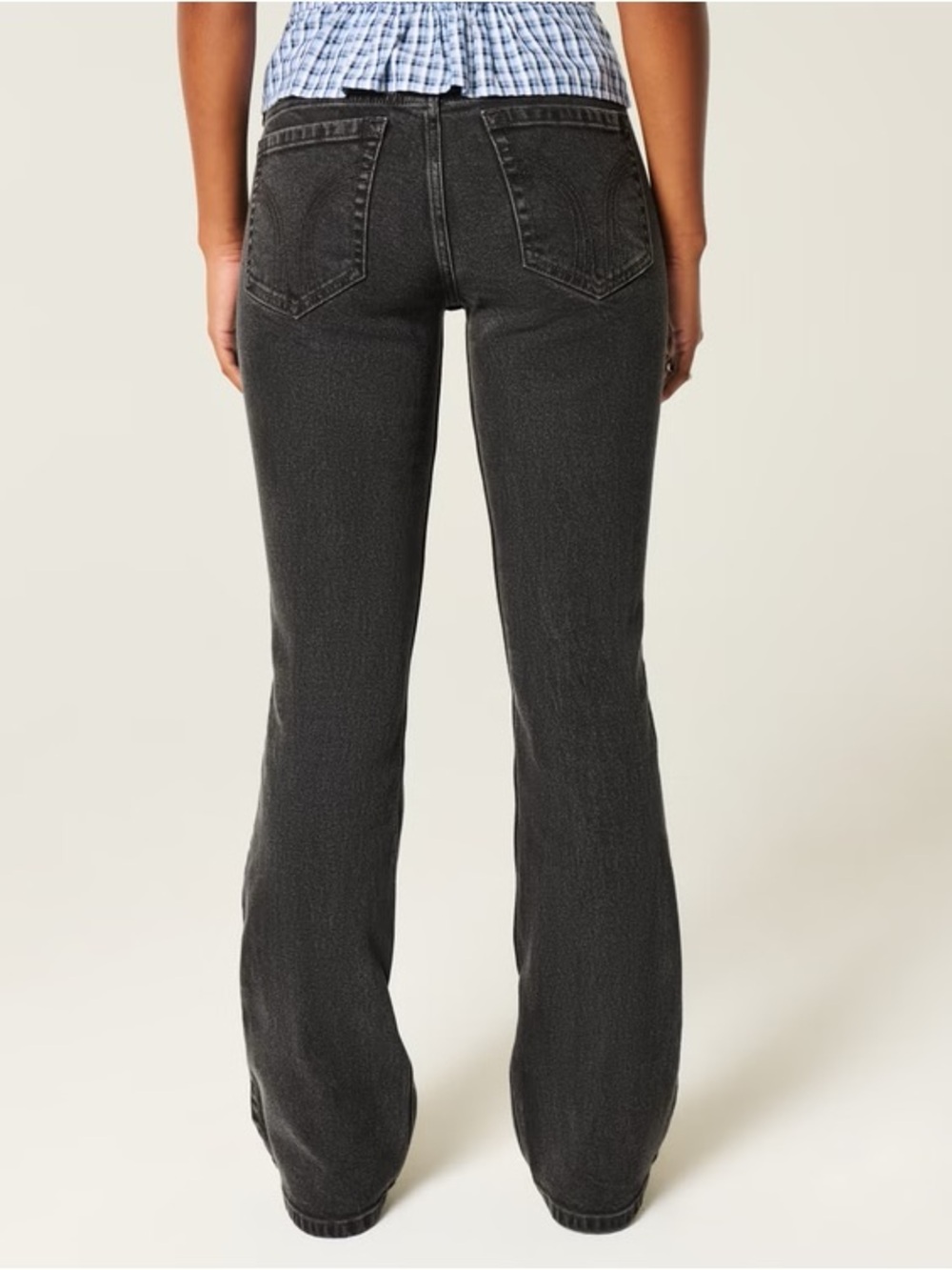 Hollister Black Low Rise Boot Cut Jeans